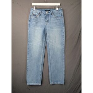 Aeropostale Low Rise Baggy Angel Wing Jeans Blue 4 Reg MEHKCH7